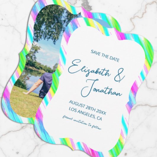 Pinterly Brushstrikes Save The Date