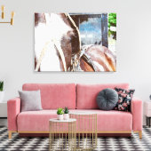 Pinto Amish Buggy Pferd Leinwanddruck (Insitu (Wohnzimmer))