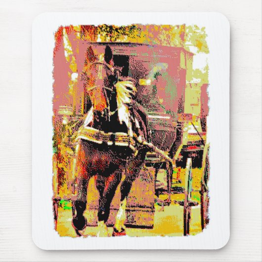 Pinto Amish Horse 8-Bit Art Mousepad (Vorne)