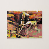 Pinto Amish Horse 8-Bit Art Puzzle (Horizontal)