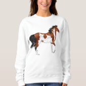 Pinto Arabian Pferd Sweatshirt (Vorderseite)