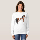 Pinto Arabian Pferd Sweatshirt (Vorne ganz)