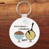 Pinto Beans + Cornbrot BESTE FREUNDIN Schlüsselanh Schlüsselanhänger (Vorderseite)