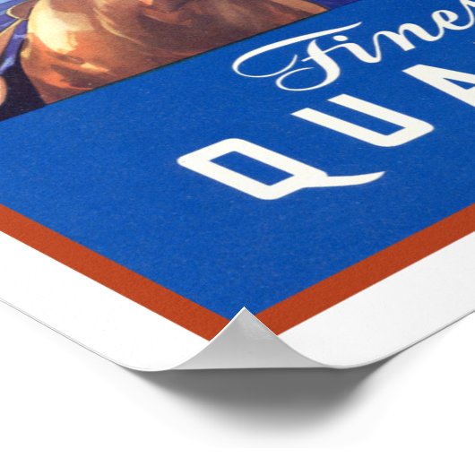 "Pinto" Cowboy Gemüse-Werbung der 30er Jahre Poster (Ecke)