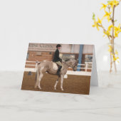 Pinto Dressage Horse Karte (Gelbe Blume)