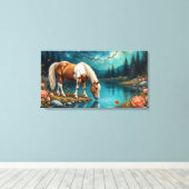 Pinto drinking water under the stars leinwanddruck (Insitu (Holzboden))