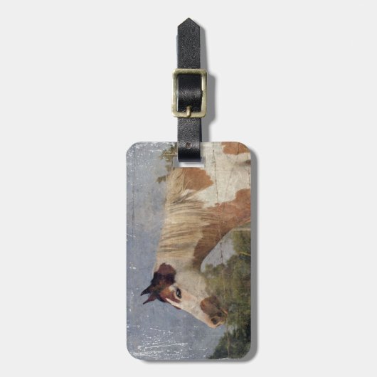 Pinto Horse Grunge Gepäckanhänger (Vorderseite vertikal)