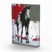 Pinto Horse Spritzer Malerei Fotoblock (Rechts)