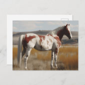 Pinto Mustang Horse Postkarte (Vorne/Hinten)