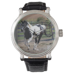 Pinto Paint Horse Armbanduhr