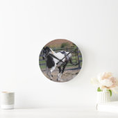Pinto Paint Horse Runde Wanduhr (Zuhause)