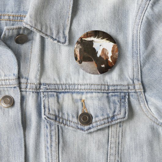 Pinto Pferd Button (Beispiel)