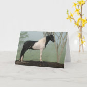 Pinto-Pferd Karte (Gelbe Blume)