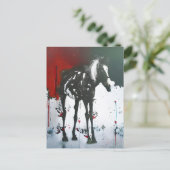 Pinto Pferd Postkarte (Stehend Vorderseite)