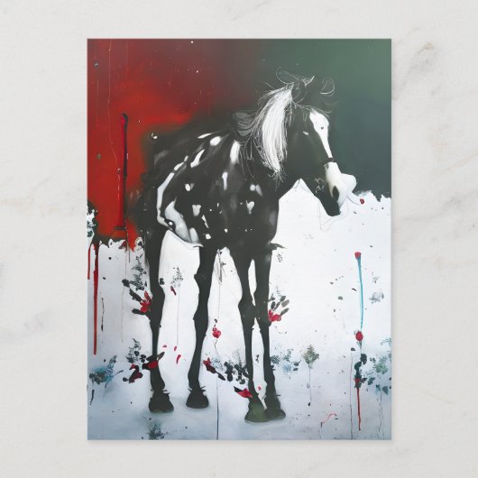 Pinto Pferd Postkarte (Vorderseite)