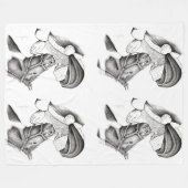 Pinto Pferd und der Weihnachtsmann Fleecedecke (Vorderseite (Horizontal))