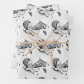 Pinto Pferd und der Weihnachtsmann Geschenkpapier Set (Beispiel)
