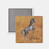 Pinto Pony Horse-Liebhaber Geschenk Magnet (Vorderseite/Rückseite)