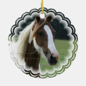 Pinto-Pony-Verzierung Keramik Ornament (Hinten)