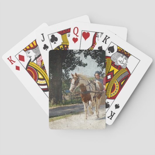 Pinto und Kinder in der Buggy Spielkarten (Rückseite)