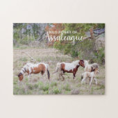 Pinto und Paint Wild Ponies of Assateague Puzzle (Horizontal)