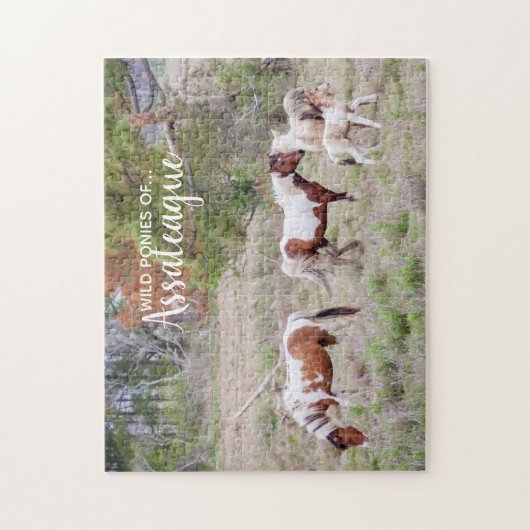 Pinto und Paint Wild Ponies of Assateague Puzzle (Vertikal)