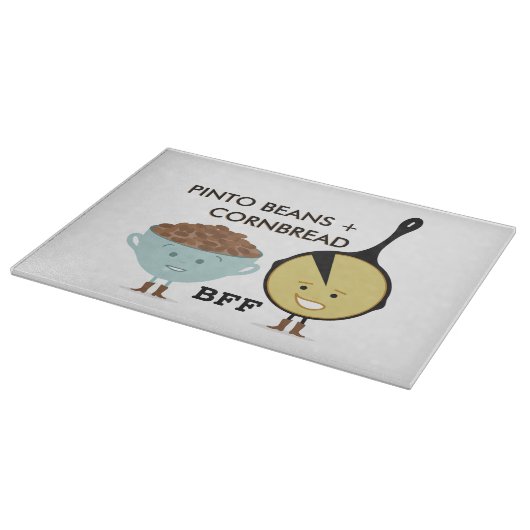 Pintobohnen u. Cornbread BESTE FREUNDIN Schneidebrett (Ecke)
