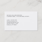 PINTOR - Einfaches Profesional construcción blanco Visitenkarte (Rückseite)