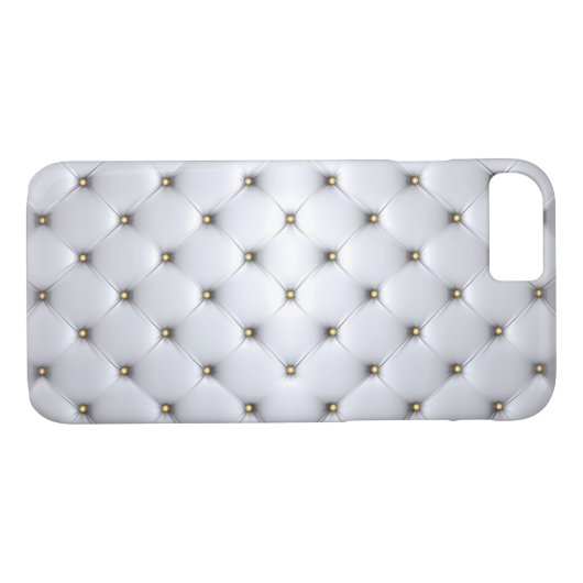 Pintuck sieht weiß gold elegant aus Case-Mate iPhone hülle (Rückseite (Horizontal))
