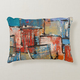 pintura abstracta con estructura pintada a mano dekokissen