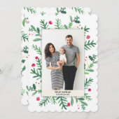 Pintura de Acuarela | Feliz Navidad Feiertagskarte (Vorne/Hinten)