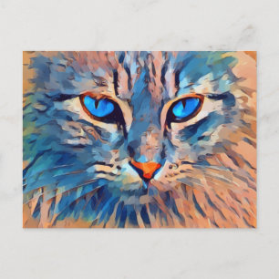 Pintura de gatos feiertagspostkarte