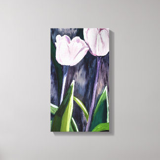 Pintura de tulipanes en acrilico leinwanddruck