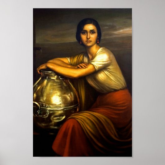 Pintura "La Fuensanta" Julio Romero de Torres Poster (Vorne)