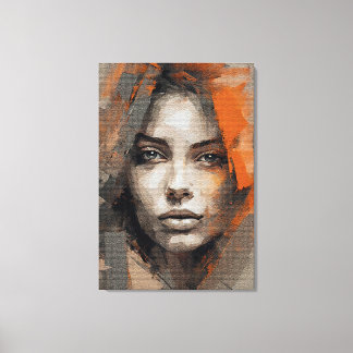 Pintura rosto de mulher Impressão Canvas Premium  Leinwanddruck