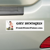 PINUP083, FreshWaterFisher.com, ERHALTEN GEHAKT! Autoaufkleber (Auf Auto)