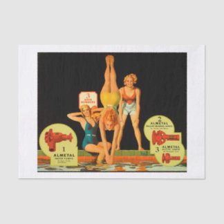 Pinup 1940er 50er Swimsuit Girls  Seidenpapier