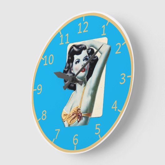 Pinup Art Wall Clock Große Wanduhr (Winkel)