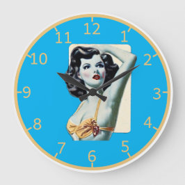 Pinup Art Wall Clock Große Wanduhr