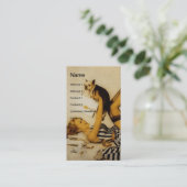 Pinup Girl and Hund Visitenkarte (Stehend Vorderseite)