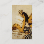 Pinup Girl and Hund Visitenkarte (Rückseite)