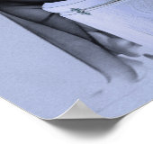 Pinup Girl Blue Poster (Ecke)