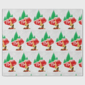 PinUp Girl Classic Car Wrapping Paper Geschenkpapier (Flach)