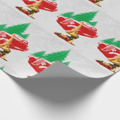 PinUp Girl Classic Car Wrapping Paper Geschenkpapier (Ecke)