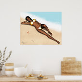 PinUp Girl Denise Poster (Küche)