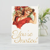 Pinup Girl - Einladung (Stehend Vorderseite)