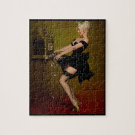 Pinup-Girl für Vintage Steckplätze Puzzle