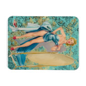 Pinup Girl in Mirror Magnet (Horizontal)