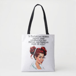 Pinup Girl mit Christlicher Spaß-Tasche Tasche