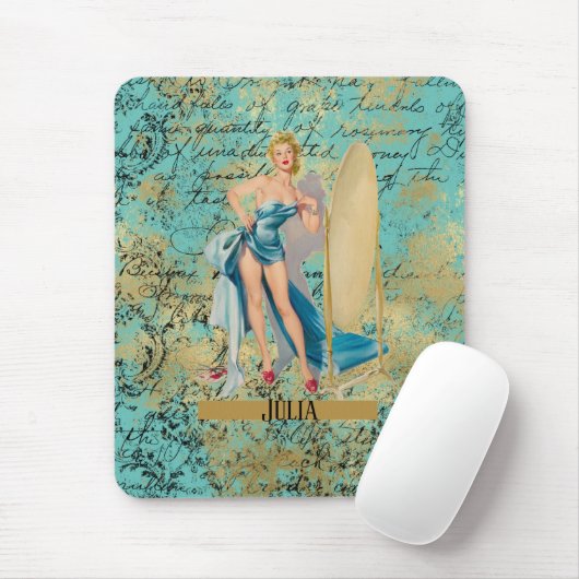 Pinup Girl Personalisiert Mousepad (Mit Mouse)